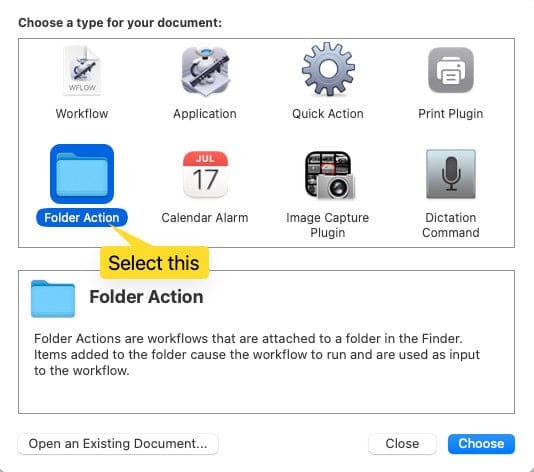 How to Automatically Move Files of a Certain Type on Mac 1 Folder Action automation watches a certain folder for changes such as addition or removal of a file