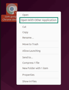 Copy and paste “google-chrome.desktop” to your desktop.