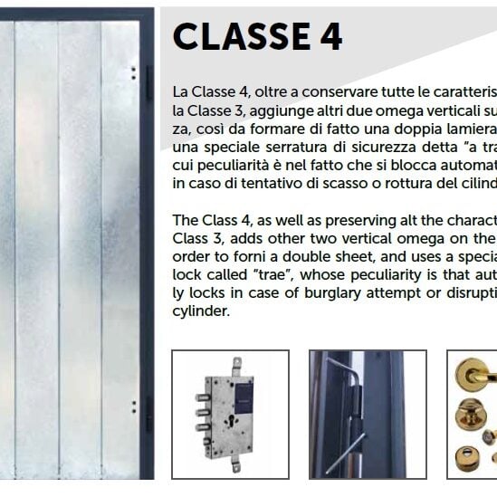 CLASSE 4 sicurezza portoni blindati