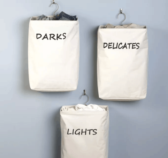 Labeled laundry baskets. HOME ORGANIZATION. Ship internationally