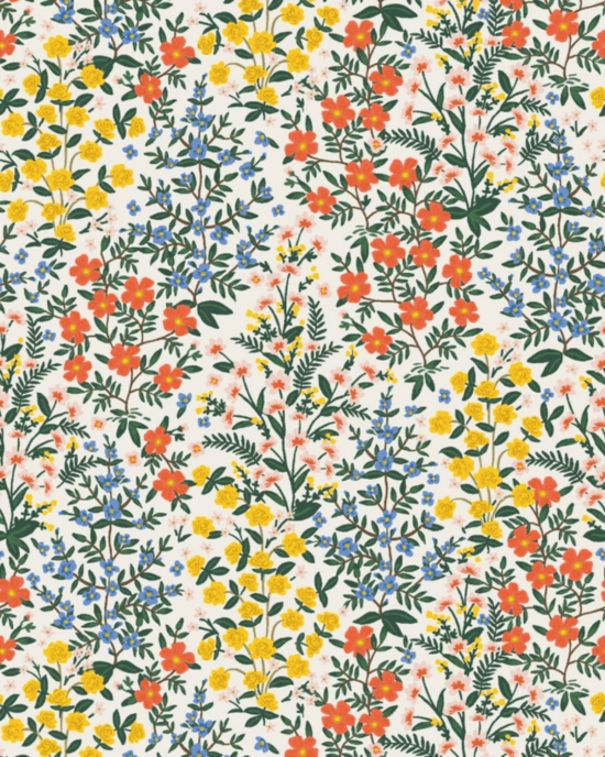 Rifle Paper Co - Camont Wildwood Garden in Cream Canvas - Sold by the half metre
