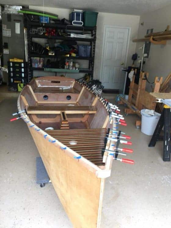 Mark Nye fits the inwale spacers to his GIS and explains how he sets them up. Storer boat plans