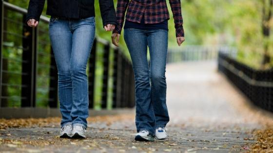 women walking as a bone strengthening activity