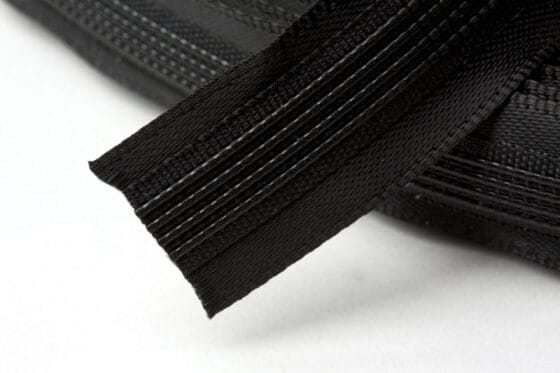 Hemline Boning Polyester Satin Covered 15mm - Black
