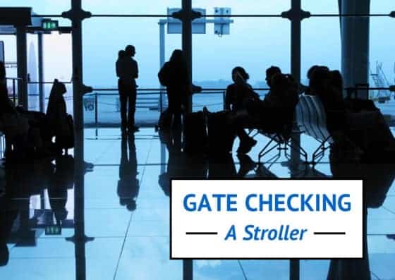 gate checking a stroller