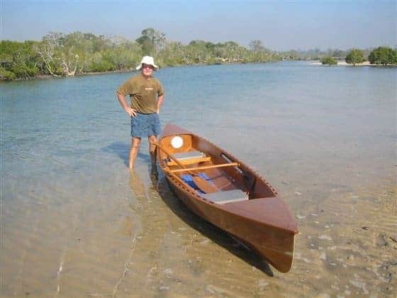 Eureka light ply canoe built by Peter McKenzie, Burrum heads, Hervey Bay, Sunshine Coast Queensland: Storerboatplans.com