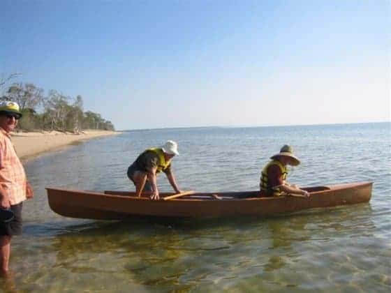 Eureka light ply canoe built by Peter McKenzie, Burrum heads, Hervey Bay, Sunshine Coast Queensland: Storerboatplans.com