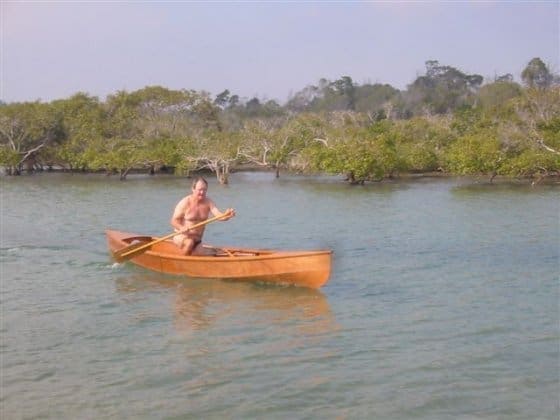 Eureka light ply canoe built by Peter McKenzie, Burrum heads, Hervey Bay, Sunshine Coast Queensland: Storerboatplans.com