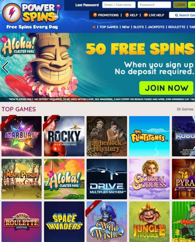 Power Spins Casino Review