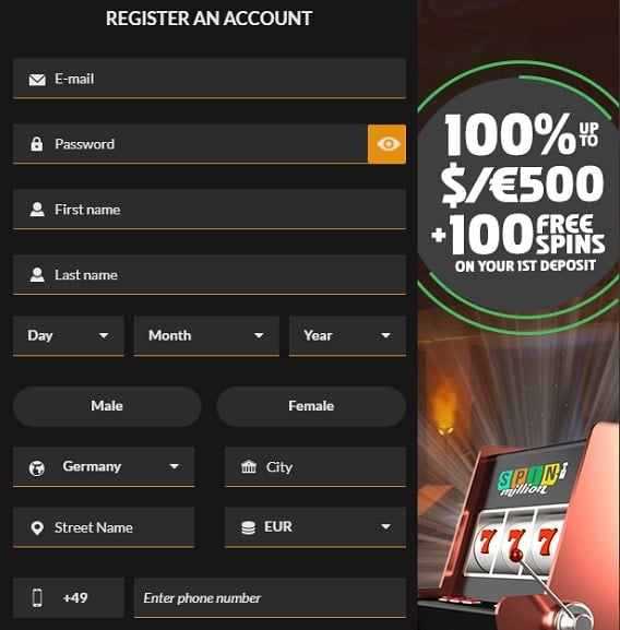 100% bonus and 500 EUR/USD for new players