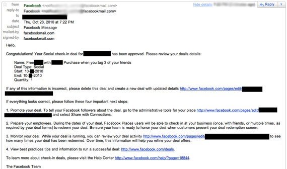 facebook deals email leak