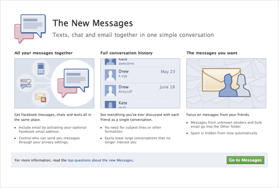 facebook new messages