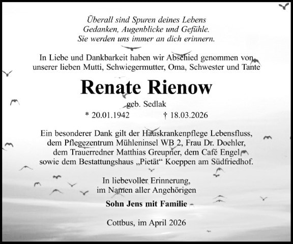 Renate Rienow, geb. Sedlak