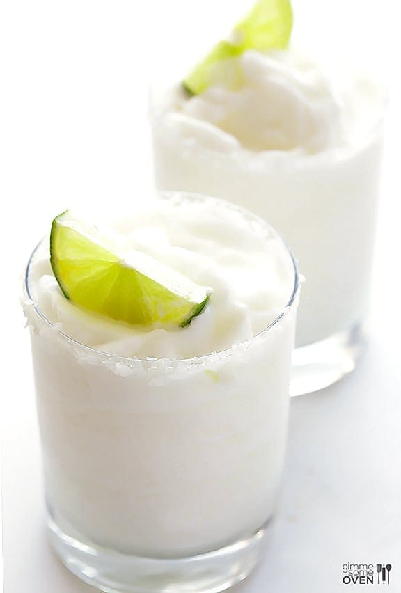 Coconut Margaritas. The Best Margarita Recipes ever! From Strawberry and Blackberry to Pineapple and Coconut, you'll find a frozen cocktail perfect for party drink or a hot summer day! LivingLocurto.com