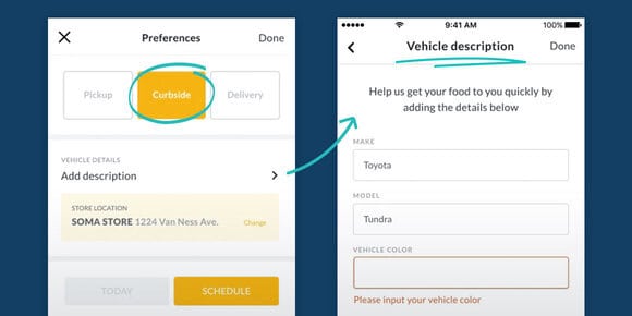 Curbside pickup option for Olo customers in Thanx branded apps