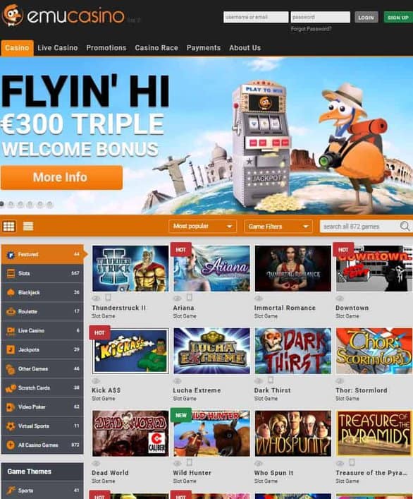 Emu Online Games - register and login to play!