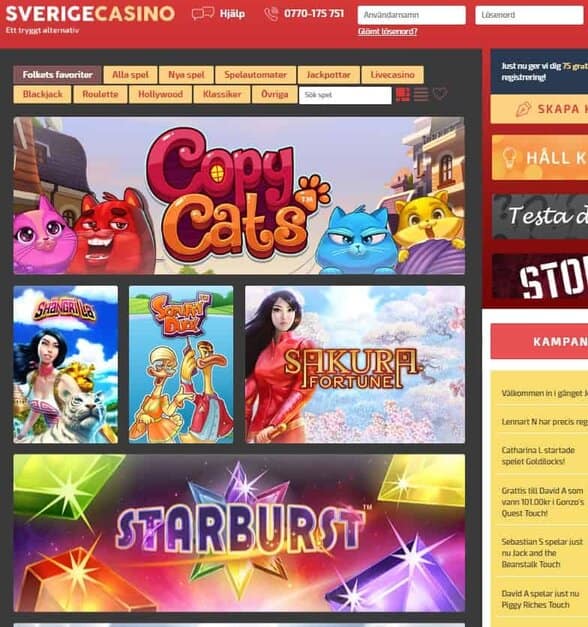Sverige Casino Free Spins Bonus