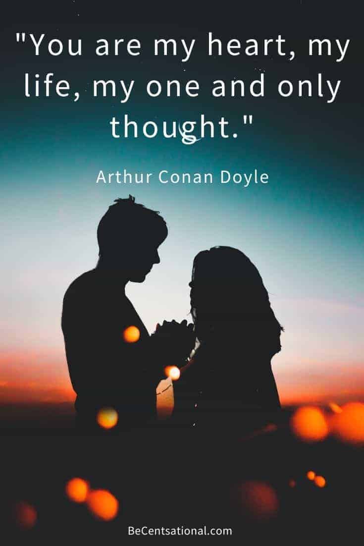 short deep love quotes | you are my heart, my life, my one and only thought.