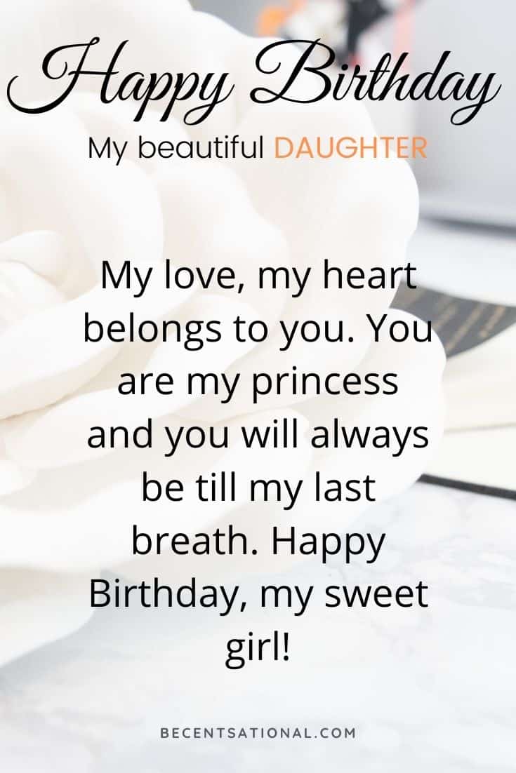 bday wishes for daugther