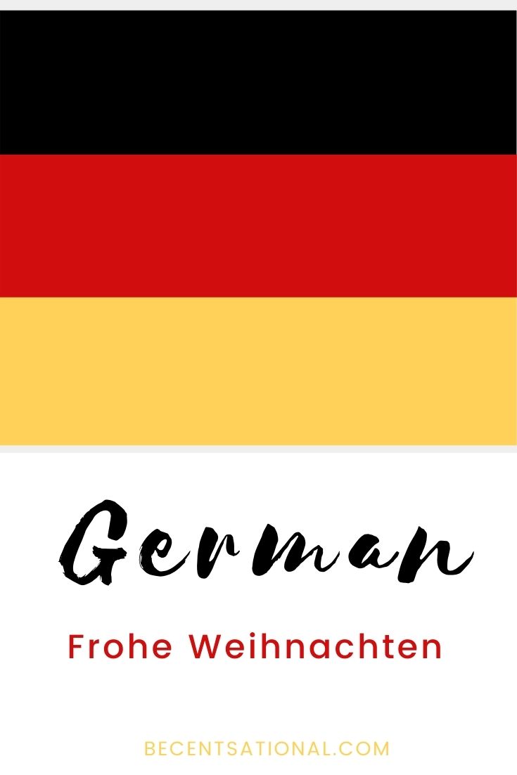How to say Merry Christmas in German