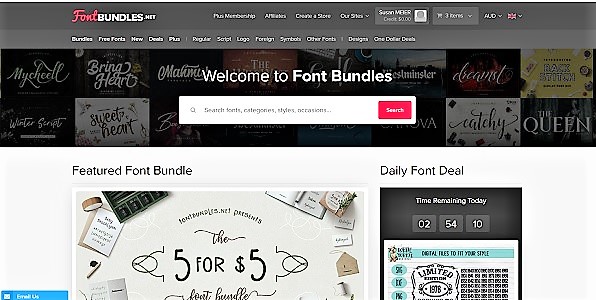 fontbundles website picture to access free fonts