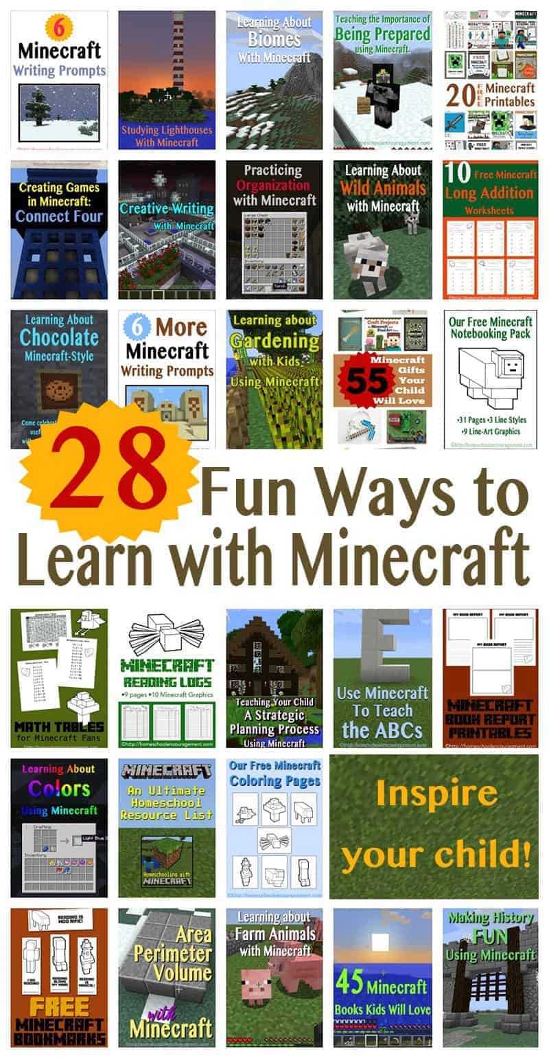 Learning with Minecraft - 28 Ideas to make learning fun!