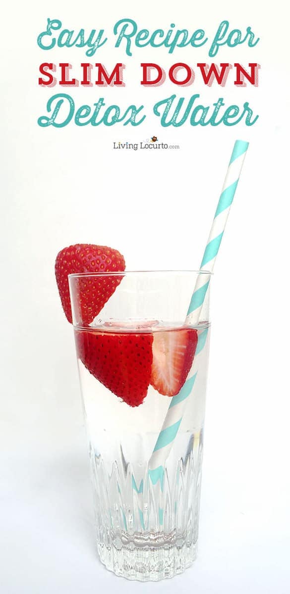 Easy Slim Down Detox Water Recipe. A simple energizing drink that helps with weight management. LivingLocurto.com