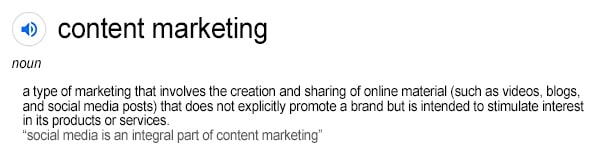 Content marketing definition