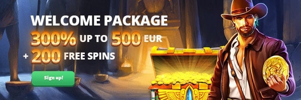 300% bonus + 200 Free Spins 