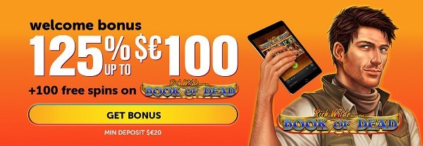 Exclusive Promotions: 125% bonus and 100 free spins
