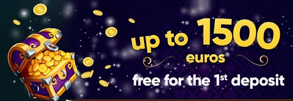 100% up to 1500 EUR + 200 free spins / 1st deposit