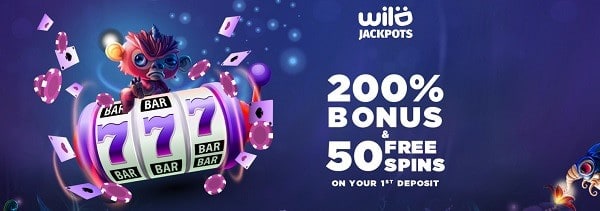 Wild Jackpots Casino 200% bonus and 30 gratis spins