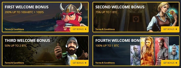 Welcome Bonus (4 deposit bonuses)