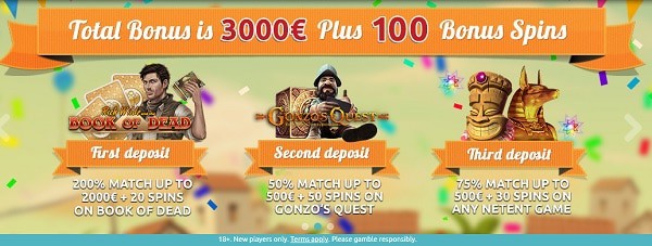 100 bonus spins for new players 