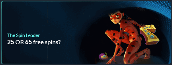 25 or 65 free spins?