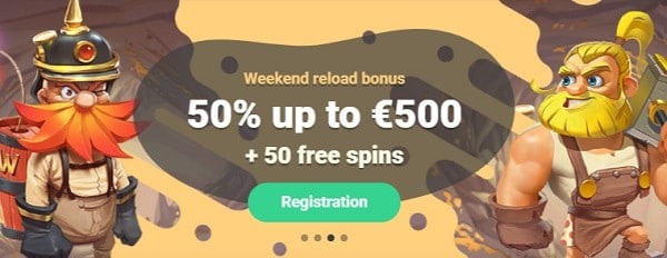 Yoyo 50% extra bonus and 50 gratis spins