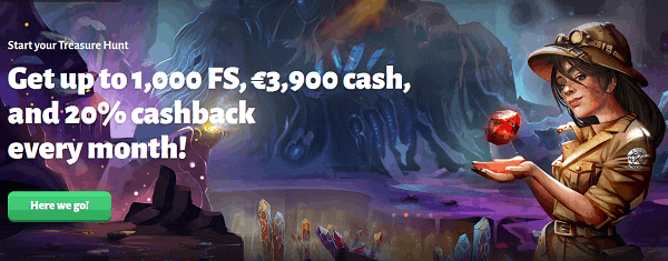 Win a share of 1,000 Free Spins and 3,900 EUR in cash prizes!