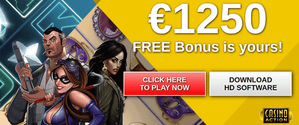 $1250 free money to play at Casino Action!