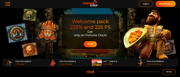 225% welcome bonus and 225 free spins 