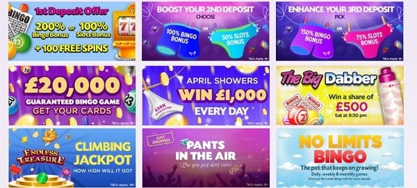 Lucky Pants Bingo promotions