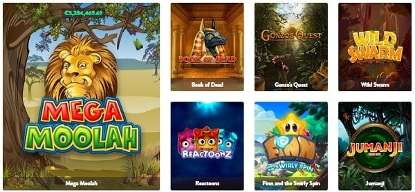 Dunder Casino games and software