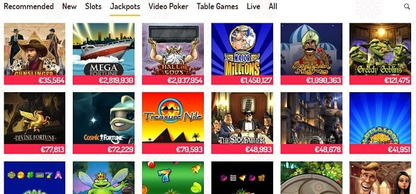 Karjala Kasino Casino games