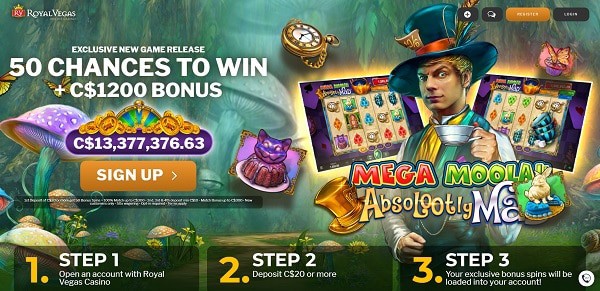 Play Free Chances on Mega Moolah!