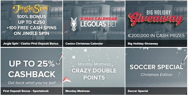 Legolas 100 free spins and 100% welcome bonus