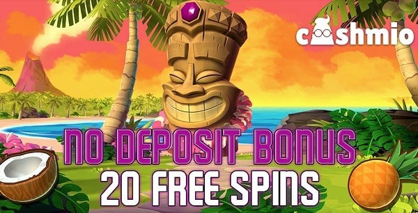 20 free spins on Aloha Cluster Pays at Cashmio.com