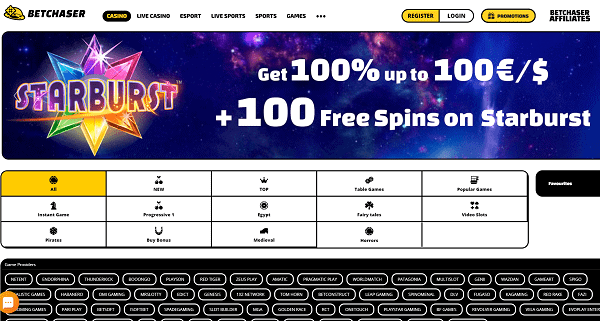 100 free spins bonus