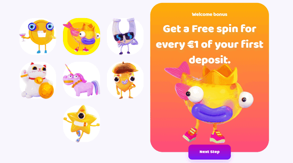 Get a free spin for every 1 EUR your first deposit! 