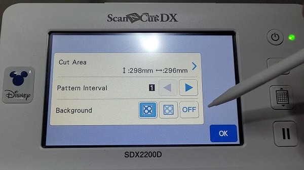 Change the lighting of the background scan to assist you in viewing placement.