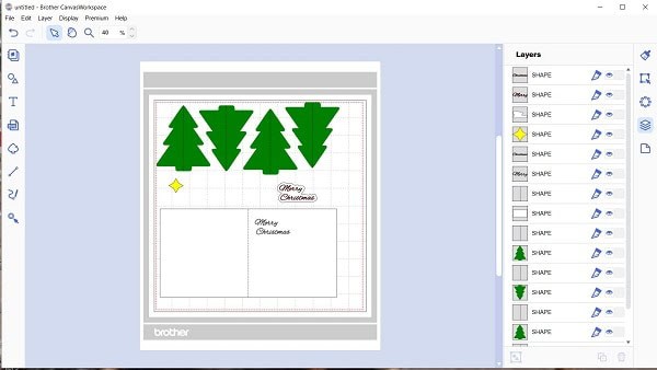 View of the template file imported into Canvas Workspace downloaded version using the SVG file noting the differences between the FCM file and the SVG file.