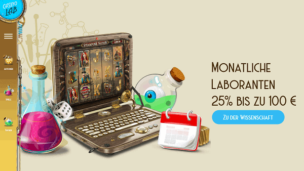 Monatliche Laboranten 25% bis zu 100 EUR